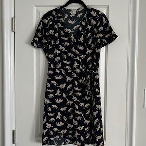 J.Crew Factory Printed Wrap Dress, Size 4